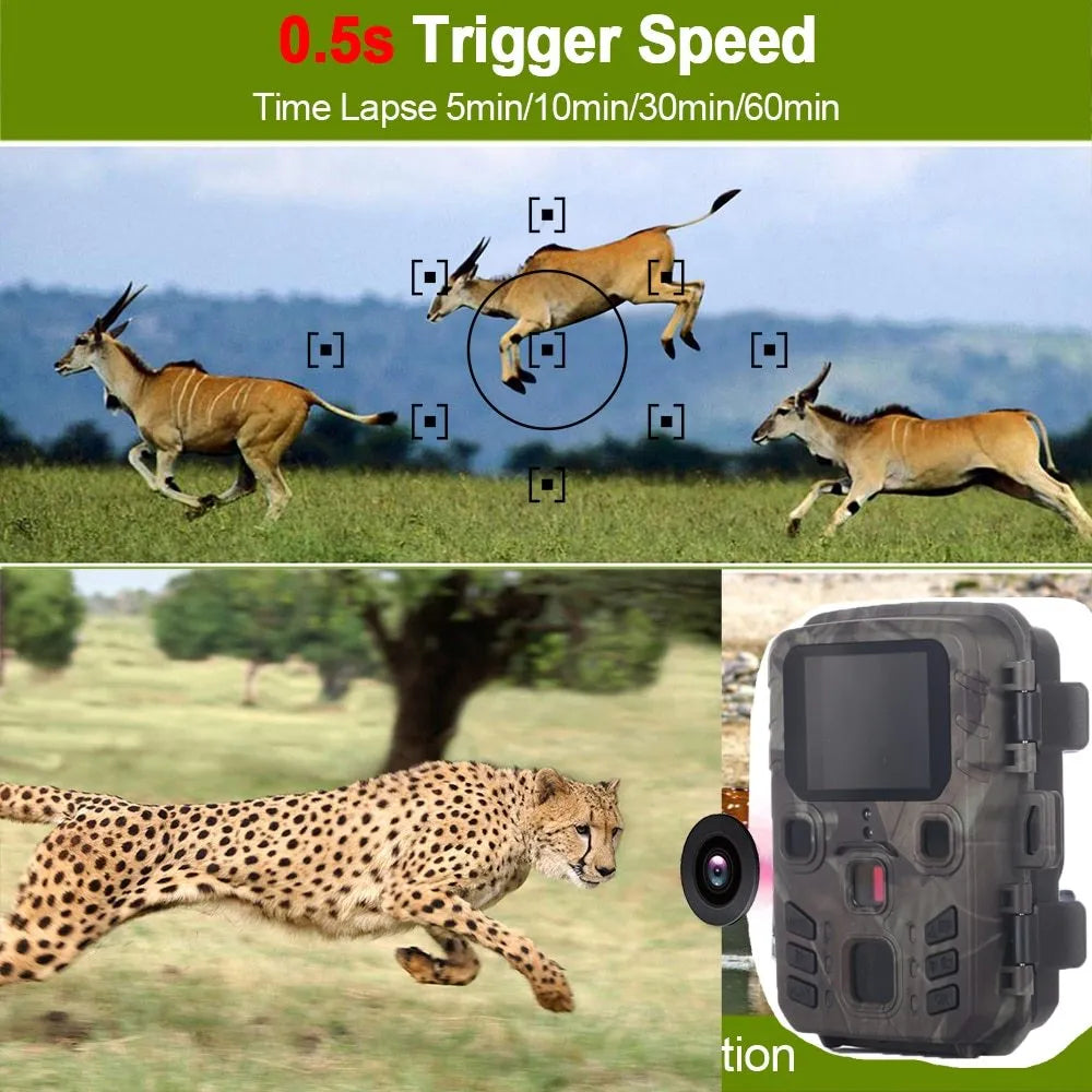 Black infrared night vision monitoring device with TF card slot