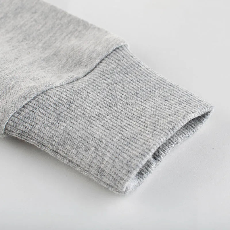 Boys hooded zip-up cotton sweater in grey or navy blue, long sleeve round neck, sizes 90-140cm