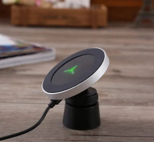 W5 car magnetic wireless charger with USB interface and QI standard, 1000mA output