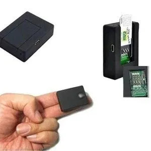 Black N9 Mini X009 vehicle GPS tracker and car alarm device with removable back cover.