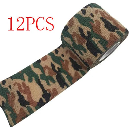 Camouflage self-adhesive elastic bandage 5cm non-woven wrap for first aid support