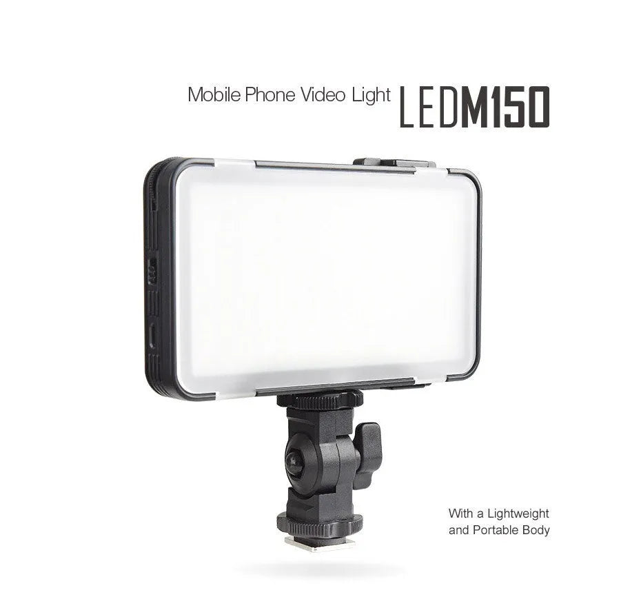 Shenniu M150 ultra-thin mobile phone LED video light with dimming control