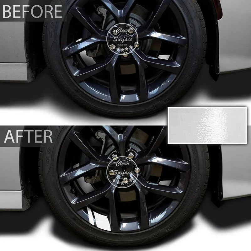 6x6cm reflective car bumper and rearview mirror stickers in steel ring design, 4-piece pack