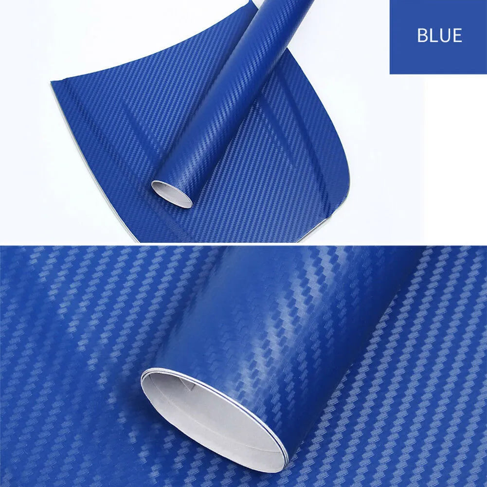 Carbon fibre vinyl sticker roll in eight colours for car decoration