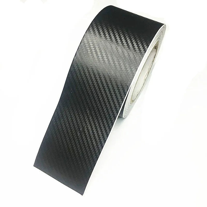 Roll of matte black 3D carbon fibre adhesive film for protecting car door sills