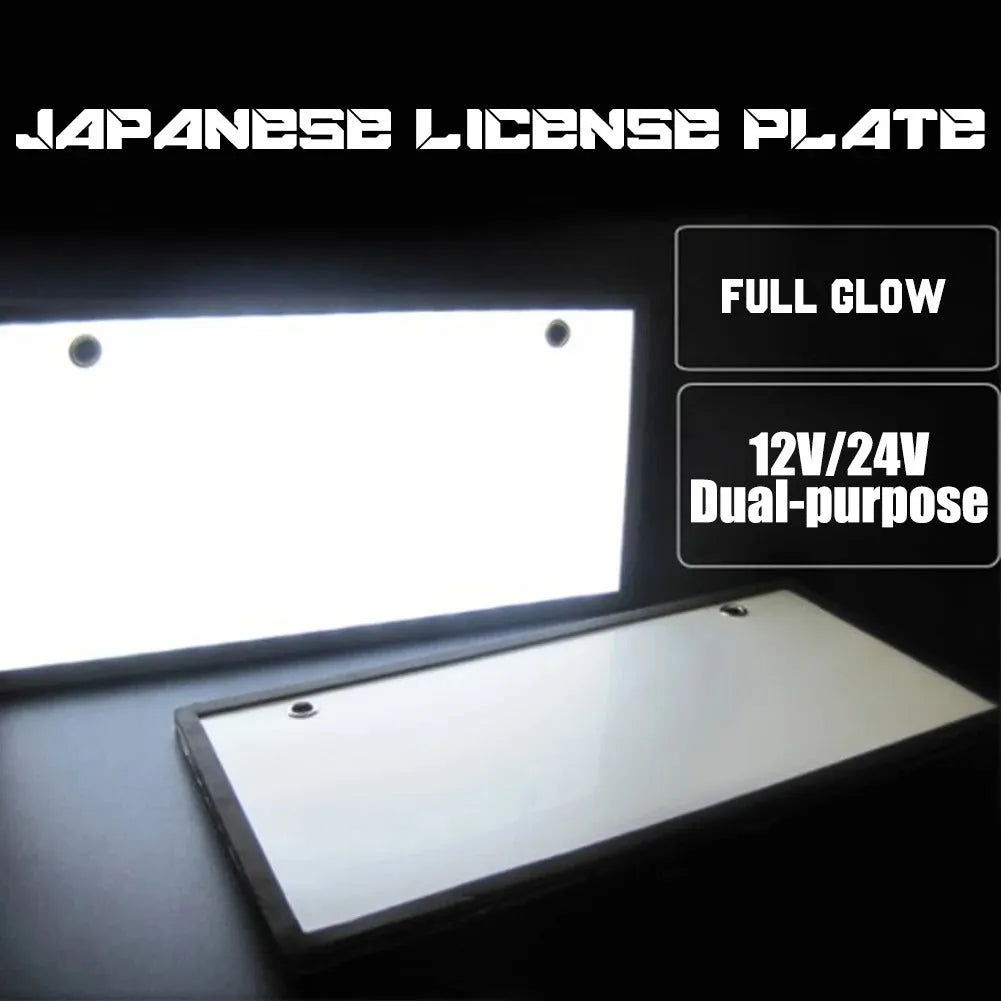 Two flat LED truck licence plate light bars with 15 LEDs each, showing plastic housing.