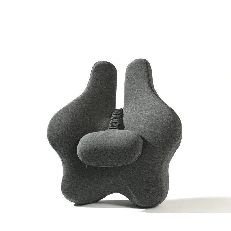 Memory foam car cushion with adjustable waist support in four colour options