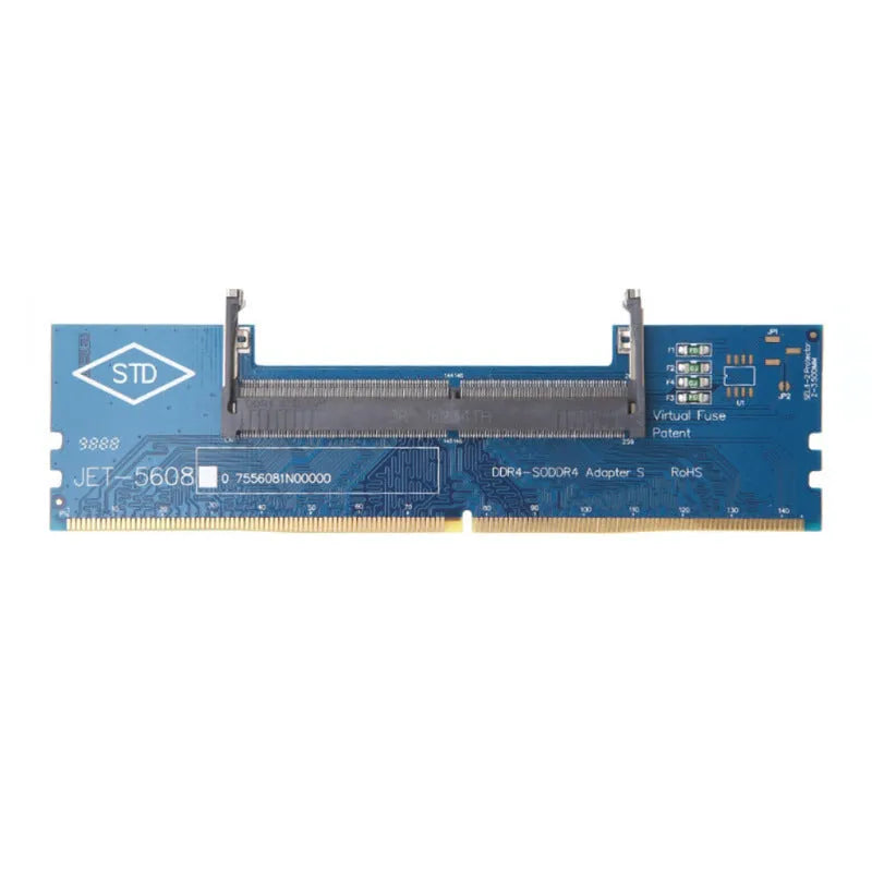 DDR4 laptop to desktop memory adapter card with electrostatic bag for testing laptop memory on desktop systems