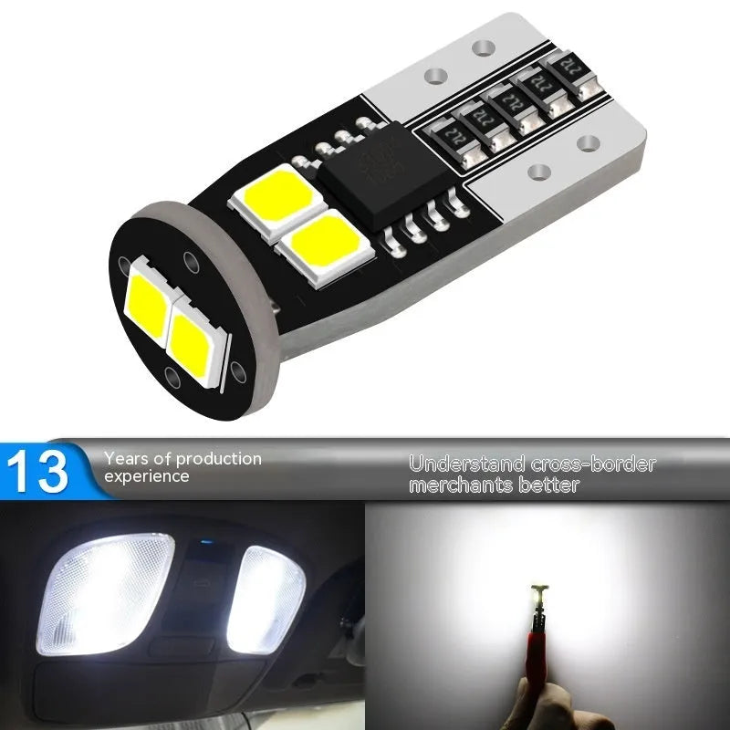 Small 10mm white LED car licence plate reading light with 2.1W power and 6000K colour temperature
