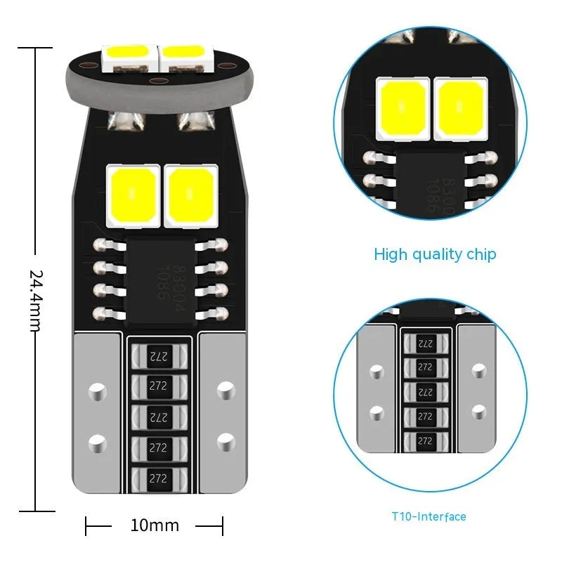 Small 10mm white LED car licence plate reading light with 2.1W power and 6000K colour temperature