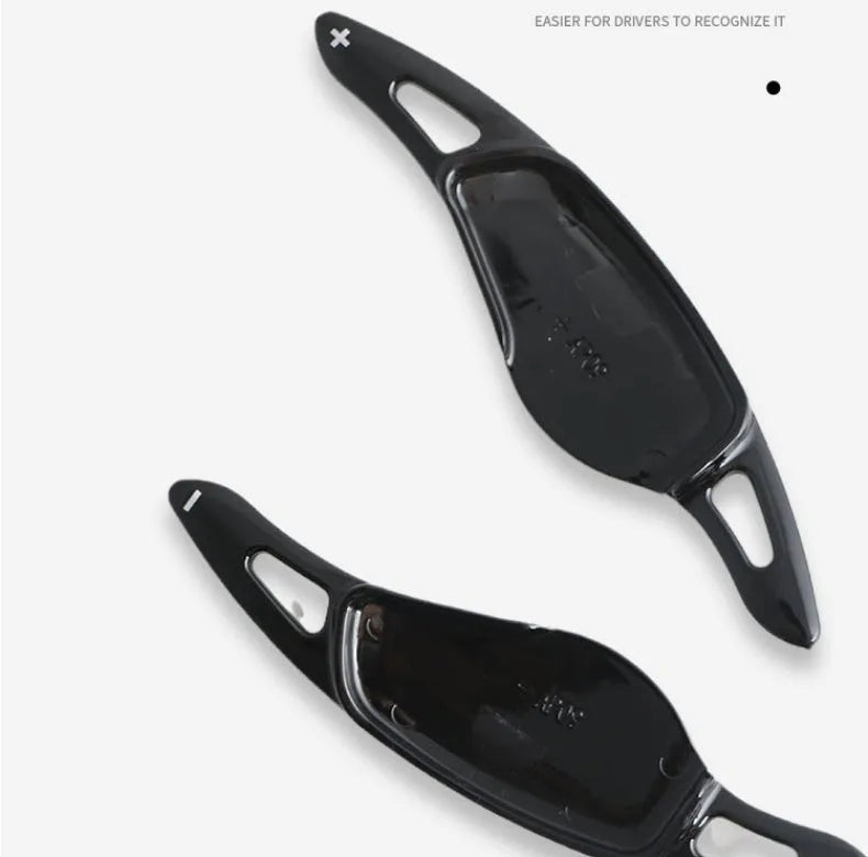 Carbon fibre pattern steering wheel paddle shifter modification part for car interior customisation