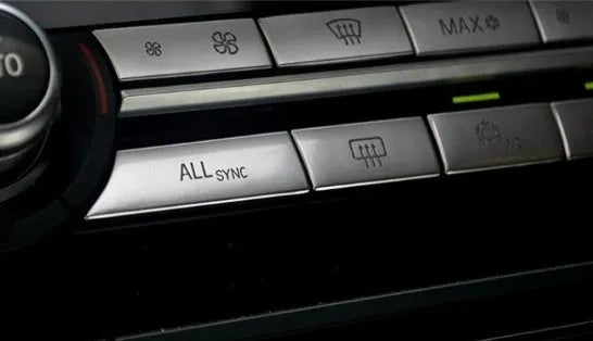 Silver metal car dashboard air conditioning button replacement panel with multiple size configurations