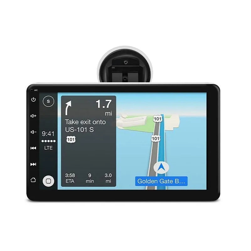 7 inch OLED wireless Carplay GPS navigation system with reversing camera and universal mounting brackets