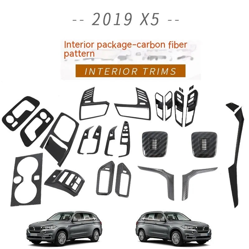 Black ABS plastic air vent control panel for 2019 BMW X5 centre console