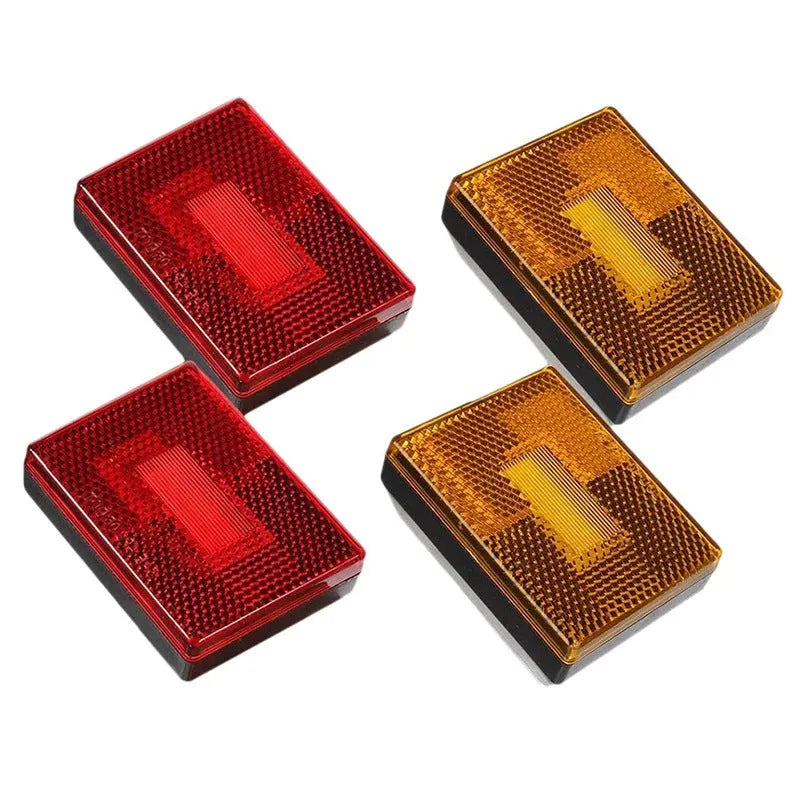 LED trailer side clearance lamp with transparent UV-resistant cover