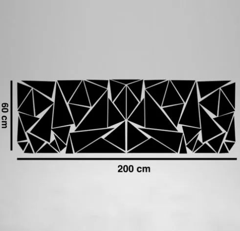 200cm long car decoration sticker with geometric pattern in five colour options