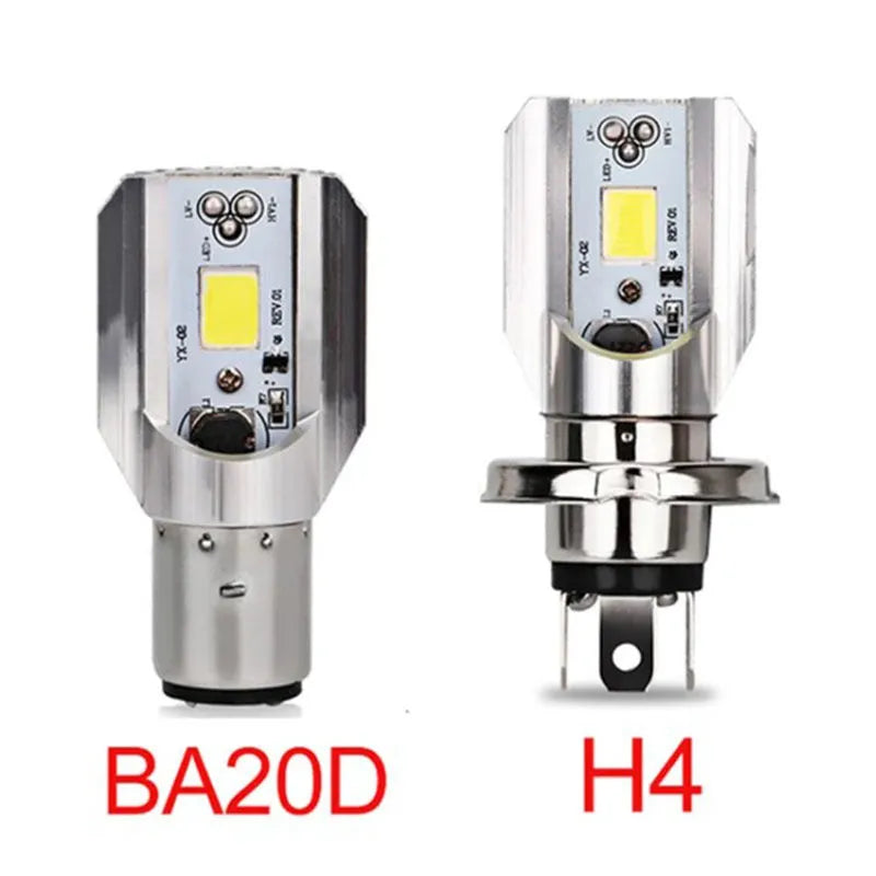 Motorcycle LED M4 double claw H6 built-in lights with aluminium housing and white light output