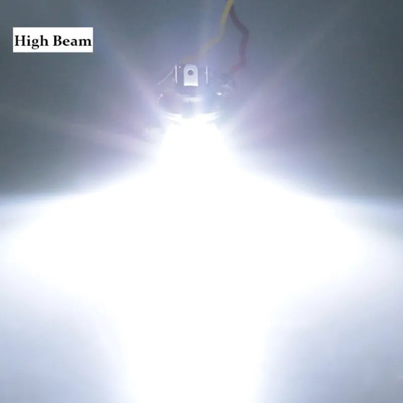 Motorcycle LED M4 double claw H6 built-in lights with aluminium housing and white light output