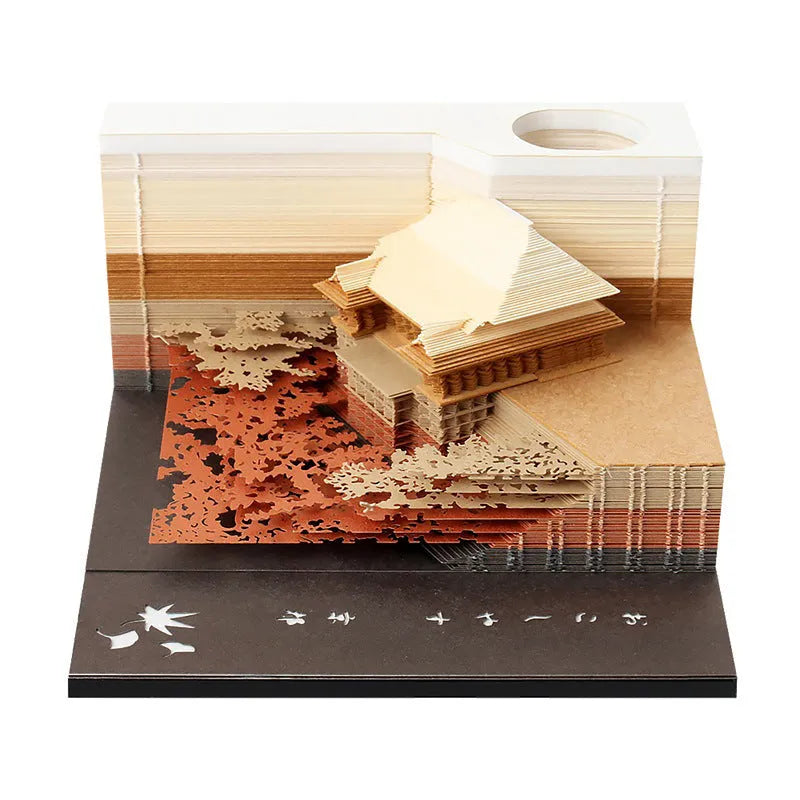 One Piece architecture sticky notes showing castle and building designs on 80x45mm craft paper