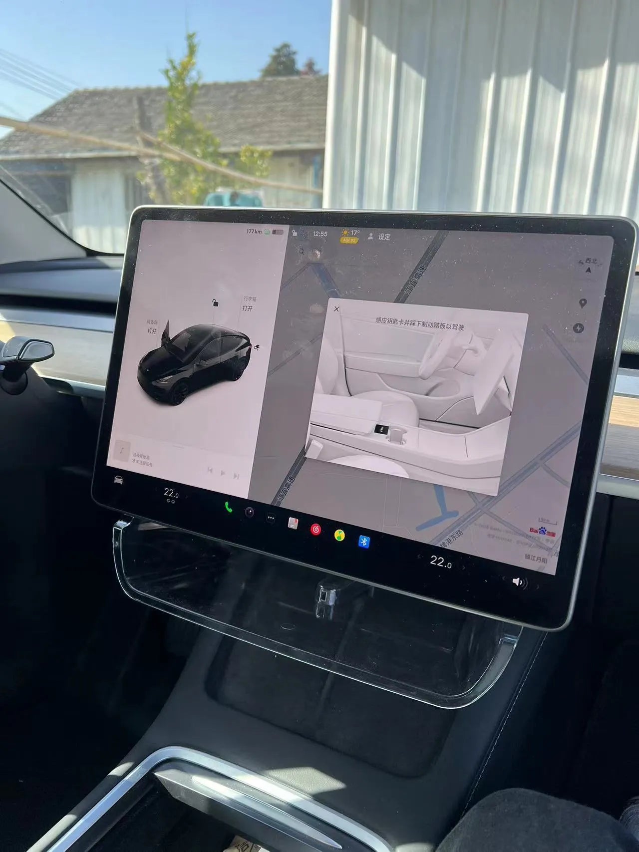 Black ABS plastic ETC storage box for Tesla Model 3 and Y centre console.