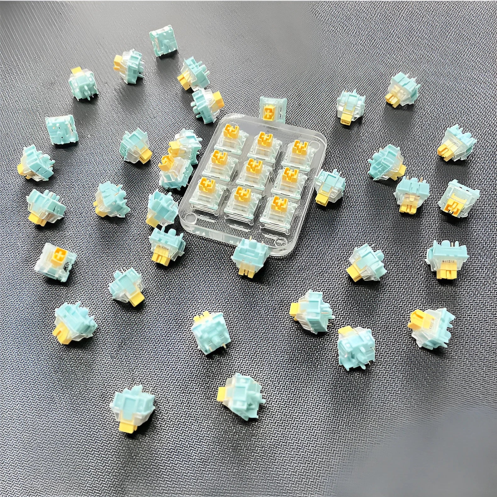 Sea Salt Lemon PRO Mute colour mechanical keyboard keycaps in 36-piece set for Cherry MX keyboards
