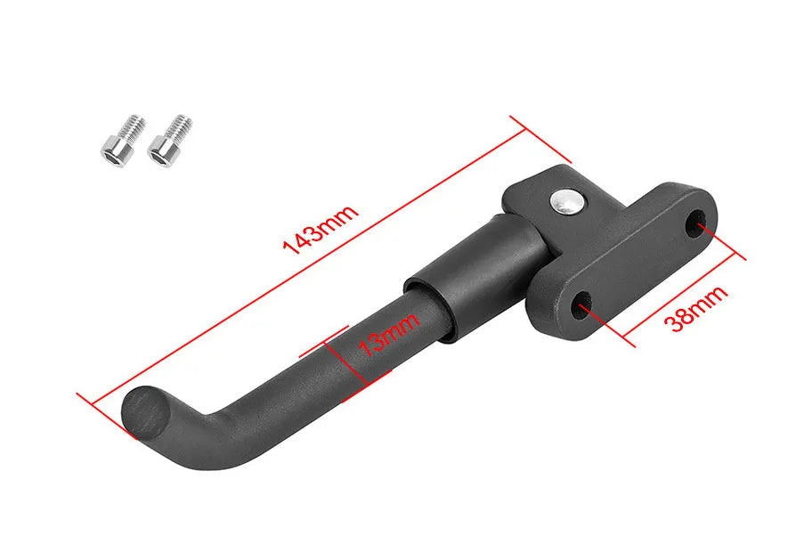 Aluminium alloy electric scooter foot brace accessory in black white or grey with screws