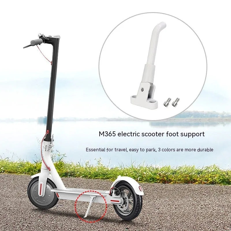 Aluminium alloy electric scooter foot brace accessory in black white or grey with screws