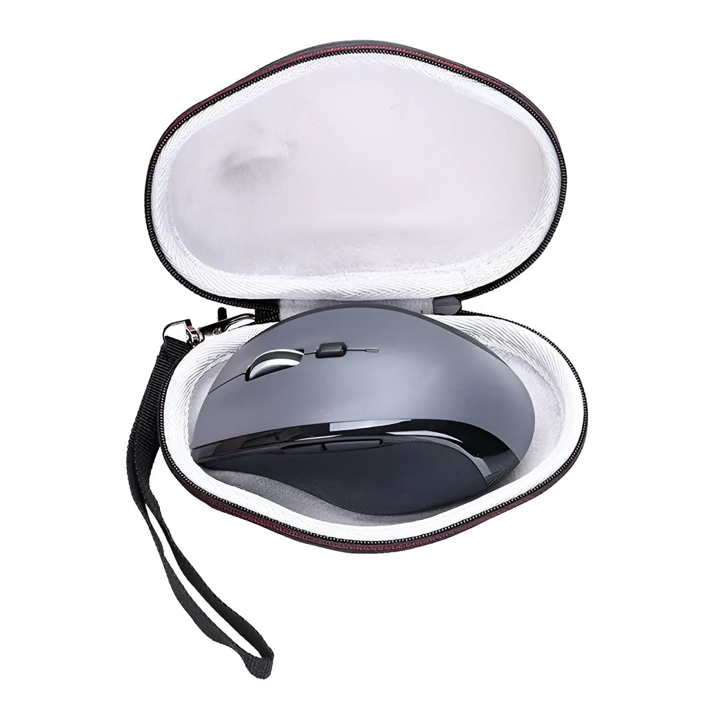 Black nylon mouse protection case with grey EVA foam interior for Logitech M720