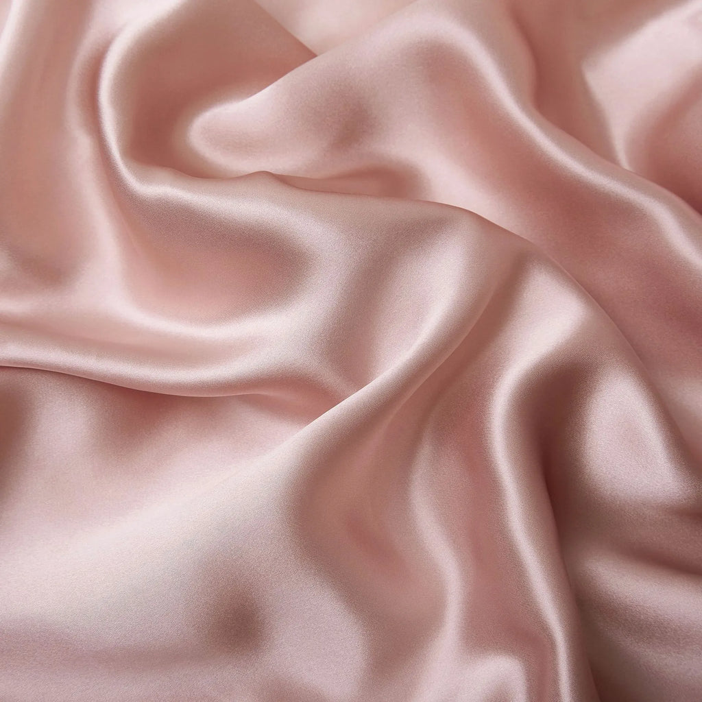 Single mulberry silk pillowcase in palace luxury style, colours include purple, blue, and gold.