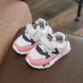 Girls running shoes with breathable mesh upper and TPR sole in grey colour