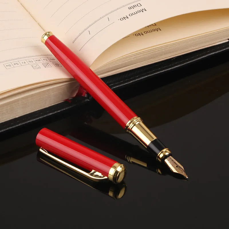 Black and red metal business pen with a 0.5mm nib for office and gift use.