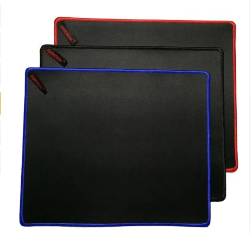 Large solid colour mouse pad with locking edge in red, blue or black, sizes 30x25cm, 30x60cm, 30x80cm