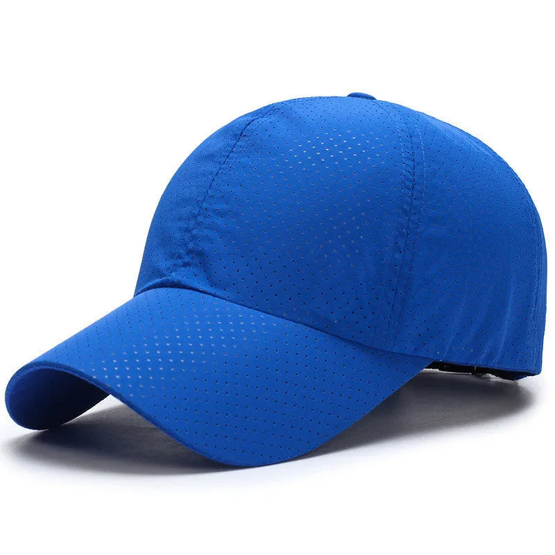 Ultra-thin quick-drying baseball cap with 11cm depth and 7.5cm brim in dark gray