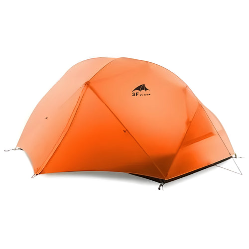3F UL GEAR Cloud2 floating lightweight double tent in orange for two people with aluminium poles and compact pack size