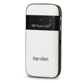 White 4G LTE wireless router with inline SIM card slot, 2300mAh battery and LED display