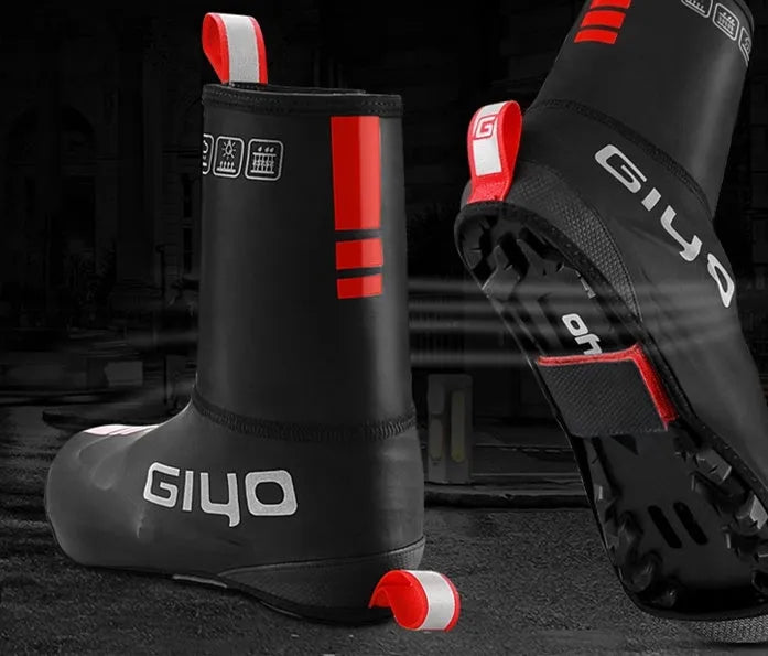 Giyo GUXT-O2B black waterproof cycling shoe covers, PU polyester rubber Kevlar, about 115g