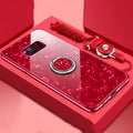 Tempered glass phone case for Samsung S8 and S9 in black, pink, red, and white colours