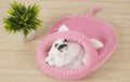 Cloth cat and dog sleeping bag nest mat with big ears and small tail, coffee pink or grey, 50x40cm or 65x55cm