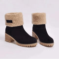 Miss Winter women snow boots in camel colour with low heel and plush lining