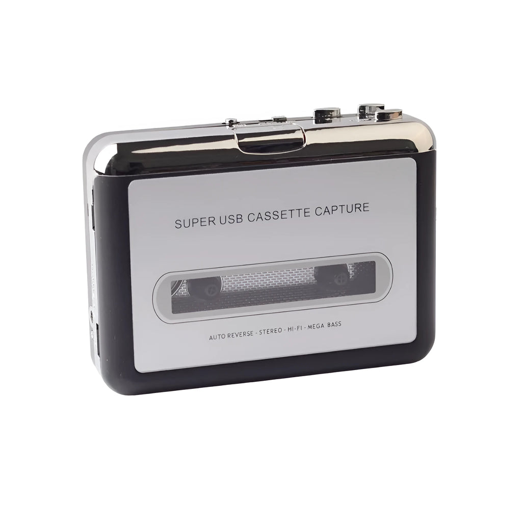 Cassette to MP3 converter device with USB cable for digitising tapes on a computer