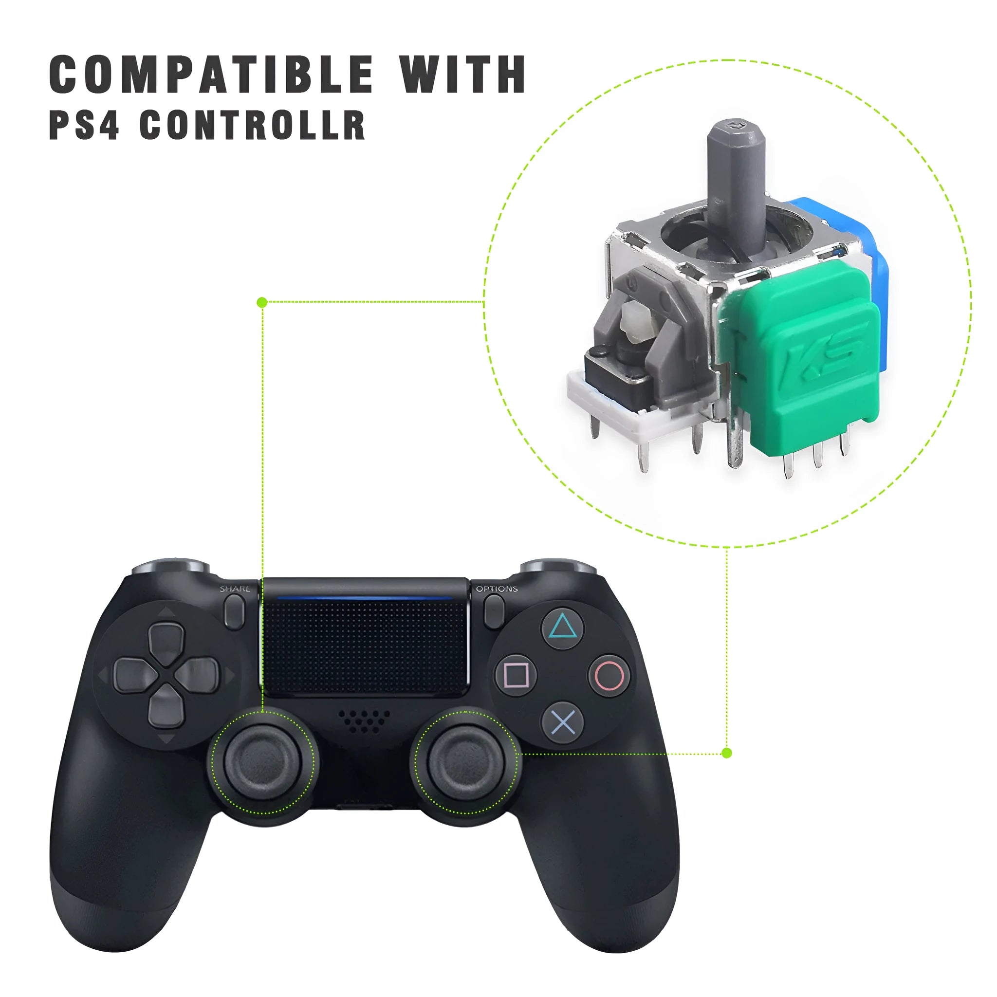 Hall effect magnetic joystick module for PS5 PS4 Switch and XBOX gamepad controllers