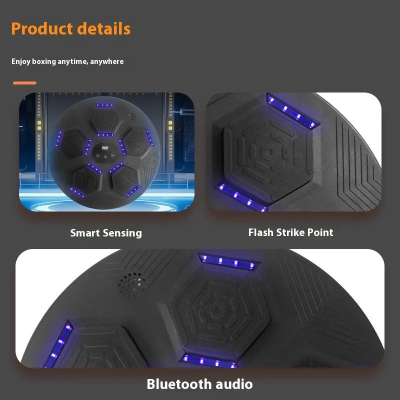 Smart music boxing machine reaction target with hanging wall design in multiple colour options