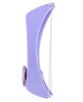 Purple manual cotton hair remover for facial and neck hair, approx. 12 x 4.5 x 3.7cm with ABS handle.