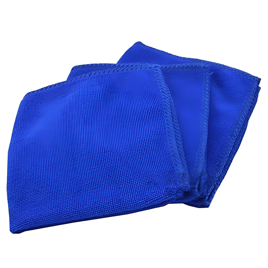 Blue microfiber car cleaning towel 30x60cm on surface for washing waxing polishing