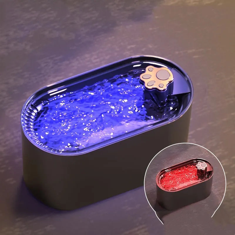 Berlin blue 3L automatic pet water fountain with LED light indicator and triple filter cartridge