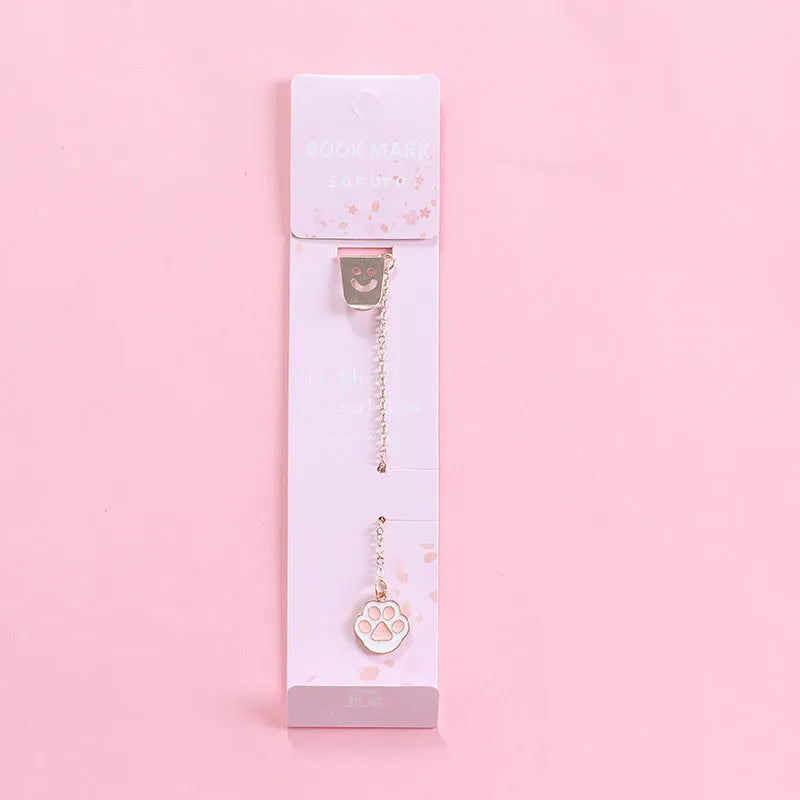 Creative cartoon metal pendant bookmark in alloy with colourful charm design available in multiple colours