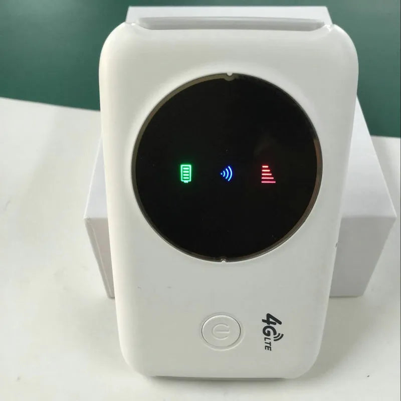 White 4G wireless mini router with SIM card slot dual band 150Mbps antenna
