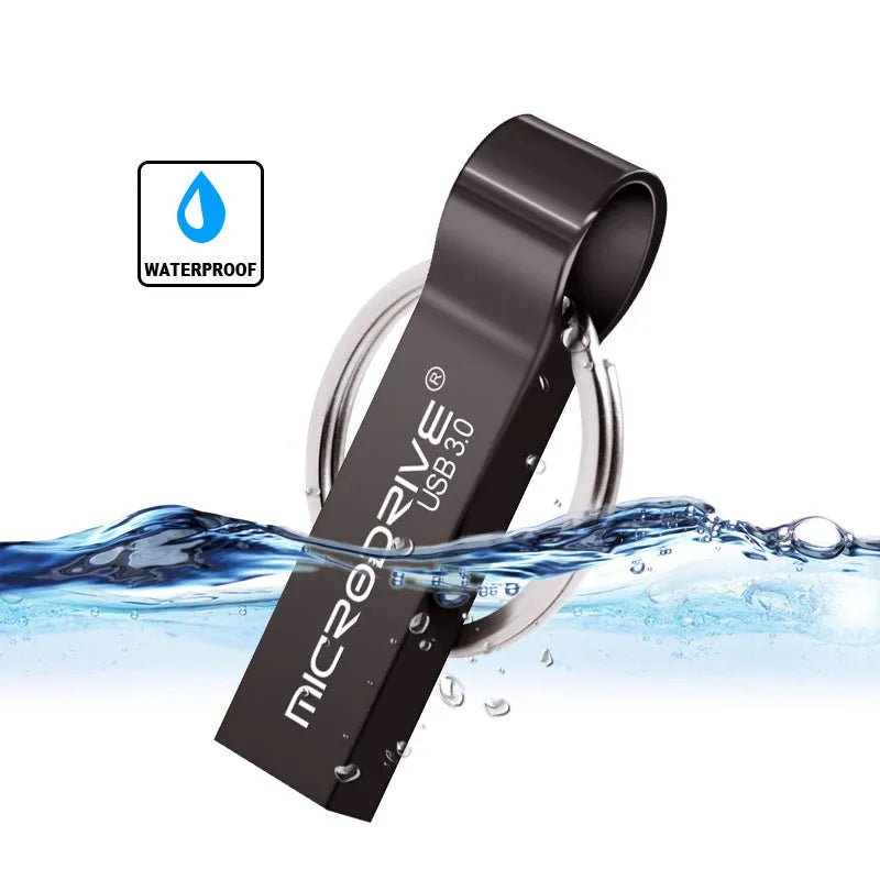 USB 3.0 high speed U Disk with metal shell and rotation cap, black