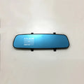 2.4 inch 1080P HD rearview mirror driving recorder with motion detection G-sensor and 100 degree lens angle black colour