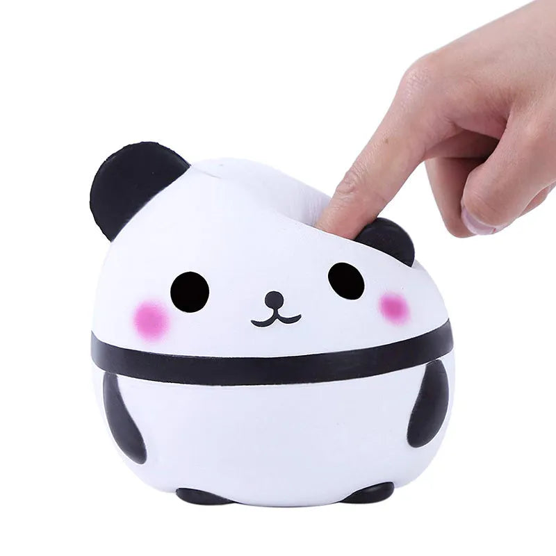 Panda decompression toy made of PU material with pinch music feature